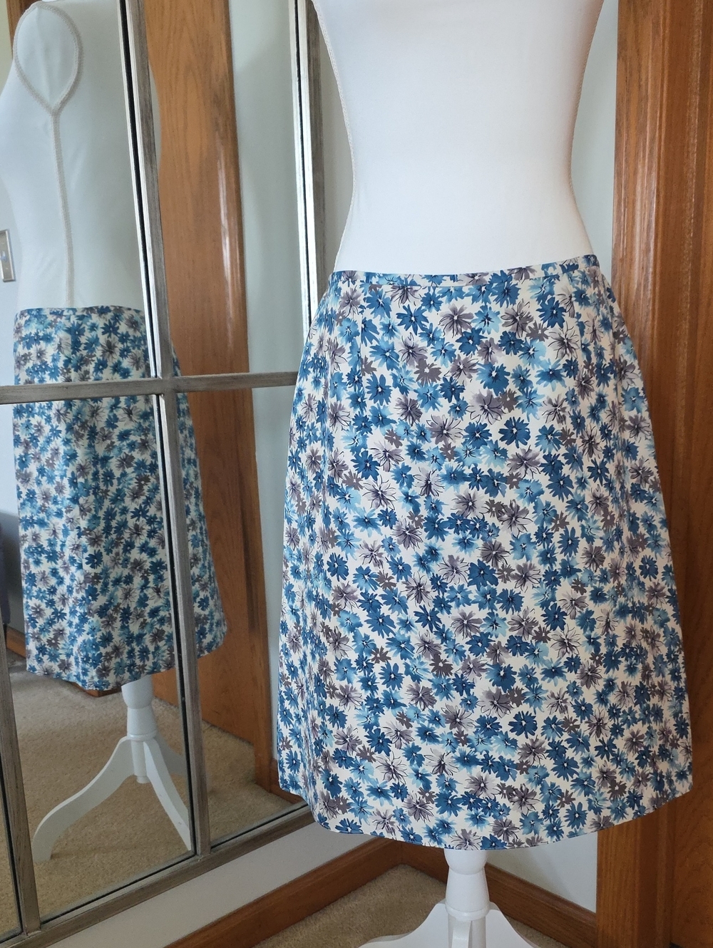 Rena Rowan Silk Floral Skirt